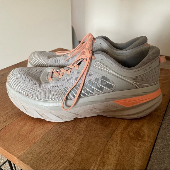 Hoka One One Bondi 7 Harbor Mist Running Sneakers US 11 - Picture 8 of 9